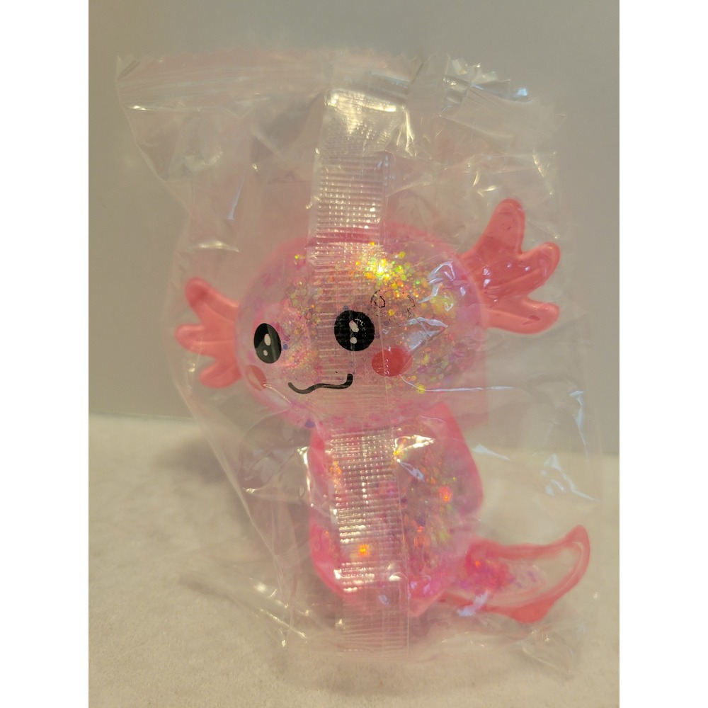 New Sealed glittery Squish Fidget Axolotl Series Pink Squishy figure